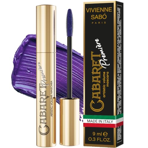 Vivienne Sabó Cabaret Premiere Black Mascara, Volume and Length, Defining, Curling, No Flaking, No Clumping, Smudge Proof, Washable, Cruelty-Free, Made in Europe, (01 Black), 0.3 Fl Oz, 1 Pack