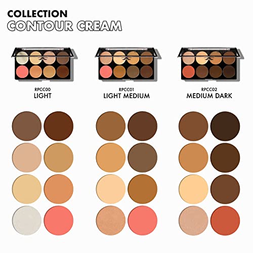 Ruby Kisses 3D Face Creator Cream Foundation & Concealer, 12 Hours Long Lasting, Medium to Full Coverage, Non-Greasy
