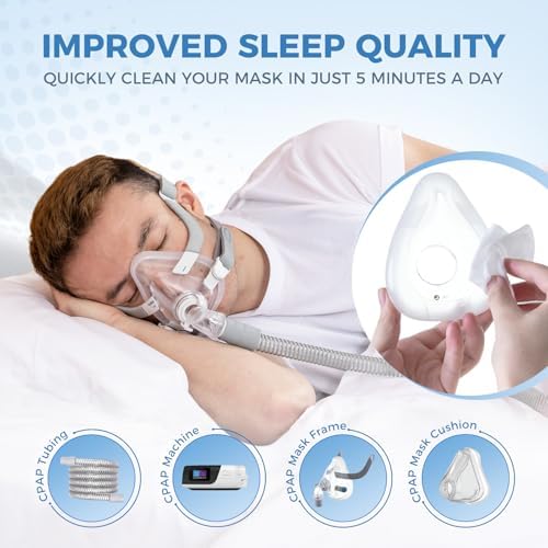 CPAP Mask Wipes, 240 Count (2-120 Canisters) Jumbo Pack, Unscented, Extra Large & Moist, Alcohol Free, Lint Free