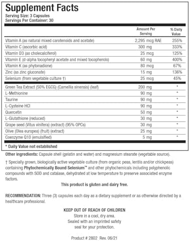 BIOTICS RESEARCH BioProtect Plus Protects Body from Oxidative Damage, Supports Overall Health, Immune Health, Cardiovascular Health. Glutathione