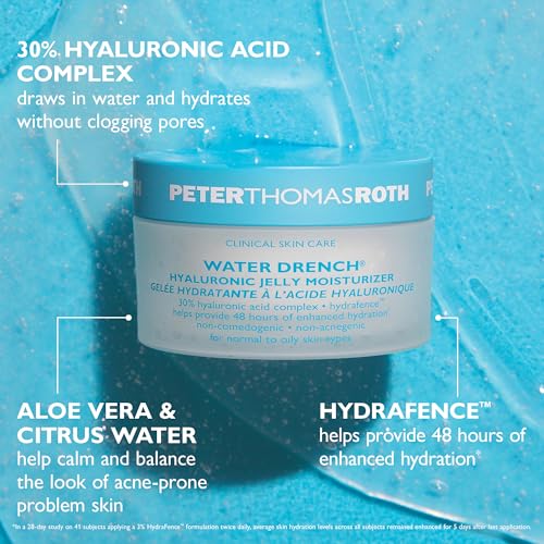 Peter Thomas Roth | Water Drench® Hyaluronic Jelly Refillable Moisturizer | Hyaluronic Acid Cloud Cream, For Normal to Oily Skin, Fragrance-Free