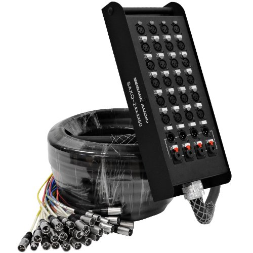 Seismic Audio - SAXQ-16x8x25 - 16 Channel 25' XLR Snake Cable with XLR and 1/4" Returns on the Box