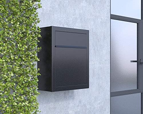 Base by Bravios - Contemporary Designer Mailbox in Powder-Coated Black