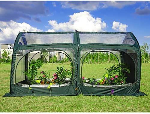 porayhut Pop Up Greenhouse Cover Flower House Mini Gardening Plant Flower Sunshine Room