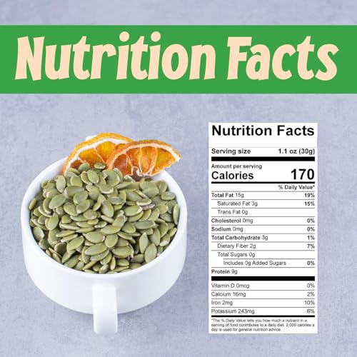 Sincerely Nuts Shelled Pepitas Pumpkin Seeds Salted (2 lb bag) | Delicious Nutrient Dense Low Carb Snack | High in Magnesium & Manganese Minerals |Gluten Free | Kosher |Great for Cooking