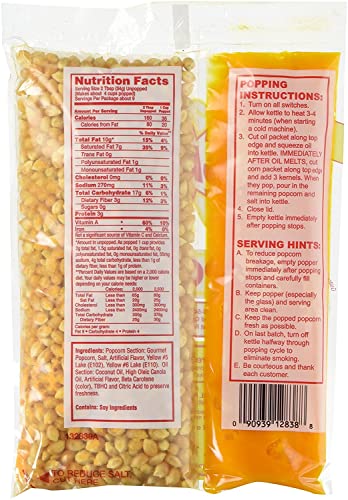 Perfectware 8oz Popcorn Portion Packs- Case of 36 Packs