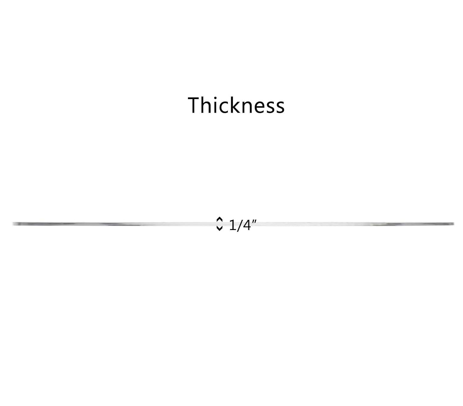 Marketing Holders 1/4" Round Plexiglass Sheet 24 Inch Diameter Clear Acrylic Circle for Cake Disk, Table Top, Backdrop, DIY Project