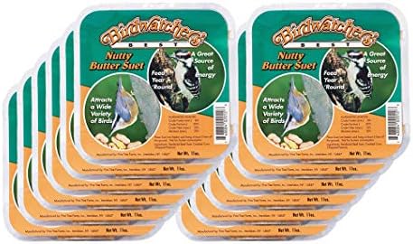 Pine Tree Farms Nutty Butter Suet, Suet Carry Case, 12 Packages, 11.75 Ounce Each, Made in USA