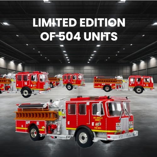 Generic KME Predator Fire Engine - LACFD Engine 8 - Elite Diecast Model for Firefighting Enthusiasts - Los Angeles - Fire Brigade Series 1:64 Scale