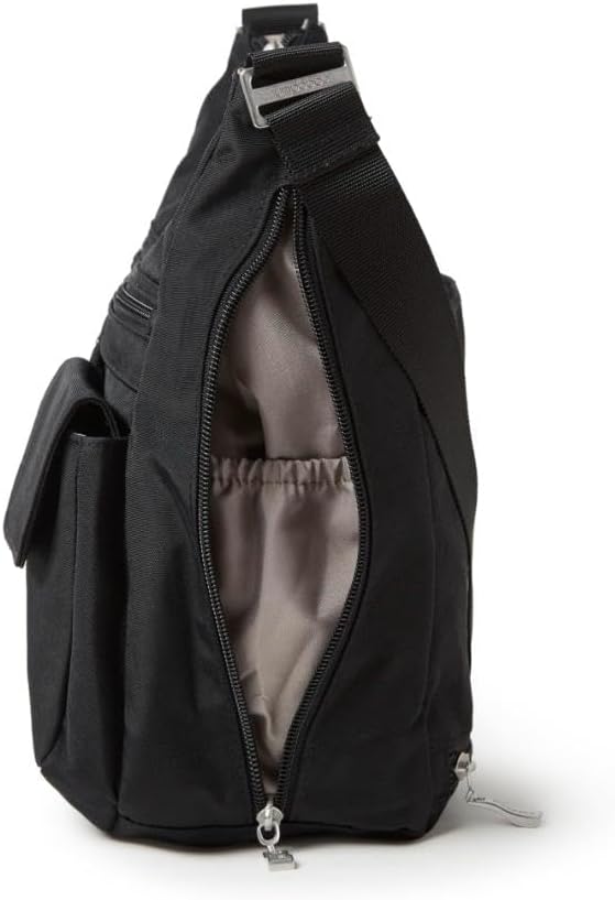 Baggallini womens Everywhere Bagg Crossbody Women 11x9 Lightweight Nylon Hobo Water-resistant Travel Bag W/Rfid