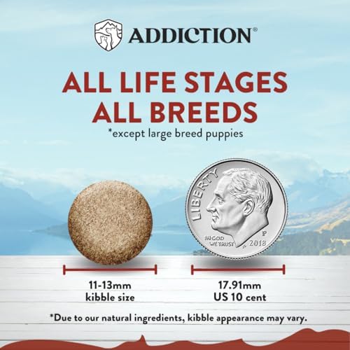 Addiction Viva La Venison Dog Food – Grain-Free Dry Dog Food with Novel Protein & Prebiotics, No Chicken, Beef, or Turkey – Ideal for All Dogs & Puppies – Made in New Zealand 4lb
