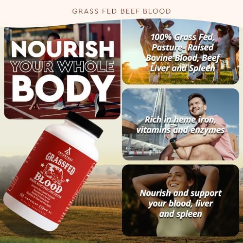 Ancestral Supplements Blood Health Supplement, Organ Formula, 500mg, 180 Ct