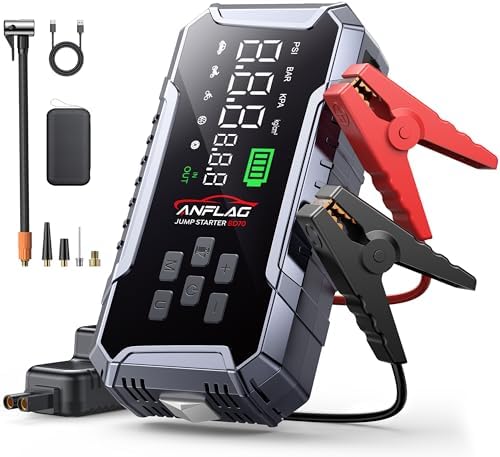 Car Jump Starter with Air Compressor 160PSI, 7000A Car Battery Jumper Starter Portable 12V Jump Box(All Gas/12L Diesel), Cordless Tire Inlfator
