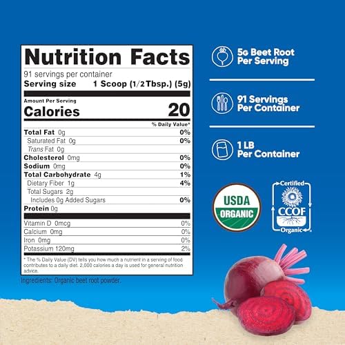 Nutricost Organic Beet Root Powder (1 LB) Certified USDA Organic