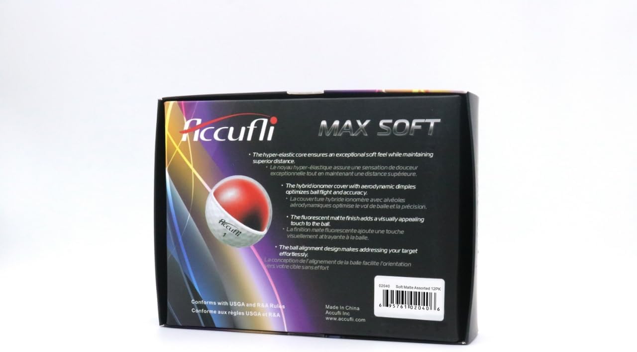 ACCUFLI Max Soft Matte Golf Balls