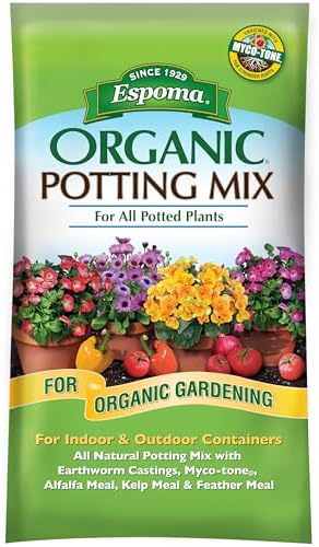 Espoma Organic Potting Soil Mix - All Natural Potting Mix for All Indoor & Outdoor Containers Including Herbs & Vegetables. for Organic Gardening