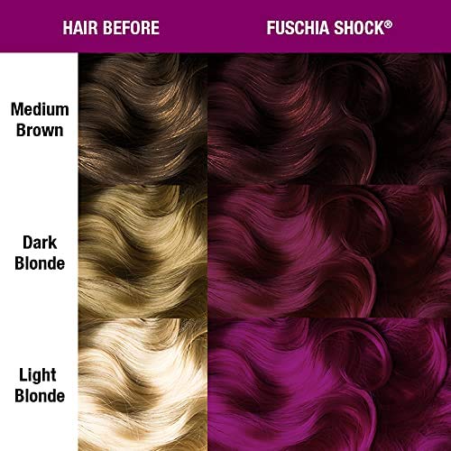 MANIC PANIC Classic Fuschia Shock Semi Permanent Hair Color - Dark Pink Hair Dye for Women & Men That Lasts 4-6 Weeks - Vegan
