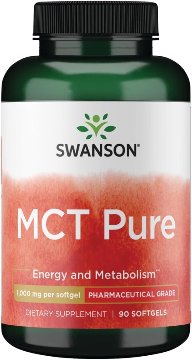 Swanson Pharmaceutical Grade Mct Pure 1000 Milligrams 90 Sgels | An Energizing Nutritional Boost for Mind and Body that Helps Fuel Physical