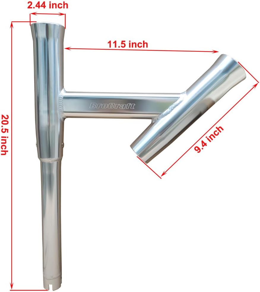 Brocraft Aluminum Rod Rigger/Boat Trolling Rod Holder & Fishing Outrigger Spreader for Multiple Rods