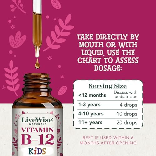 Organic Vitamin B12 1000 mcg Sublingual Liquid Drops, Unflavored, 2 oz | Methylcobalamin & Adenosylcobalamin, Bioactive Blend for Energy, Clarity & Focus, Vegan, Non-GMO, For Adults, 1 Year+ Supply