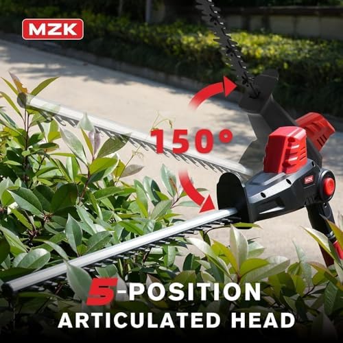 MZK 20V 22-Inch Cordless Hedge Trimmer with 2 x 4Ah Batteries