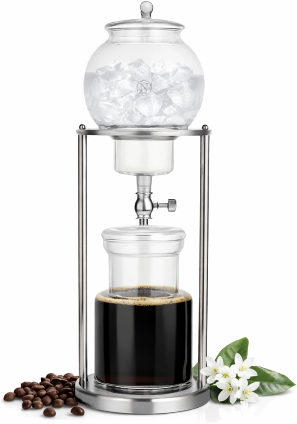 NISPIRA Luxury Ice Cold Brew Dripper Coffee Maker in Stainless steel, 600 ml Copper