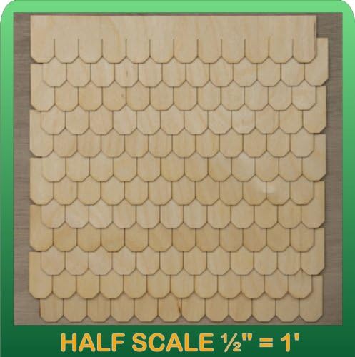 Greenleaf Doll Houses 1/2" Scale Miniature Octagon Shingle Strips Half Scale