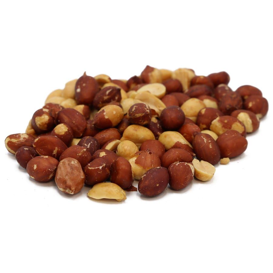 Red-Skin Peanuts, Shelled, Roasted, Unsalted, Jumbo Runner, Bulk 10 Pound Box, Unsalted Peanuts Great For Snacking, Trail Mix, Cooking
