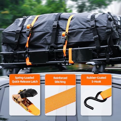 51" x 36" x 5" Roof Rack Cargo Carrier Basket with Waterproof Bag, Rooftop Cargo Carrier with Cargo Net & Ratchet Straps
