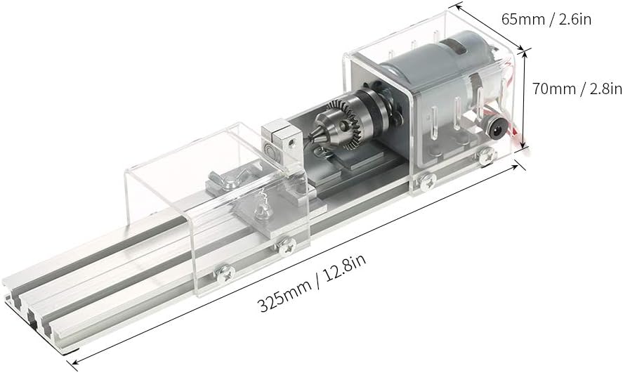 OPHIR 100W Mini Wood Lathe Machine, DIY Woodworking Tool, 24V DC
