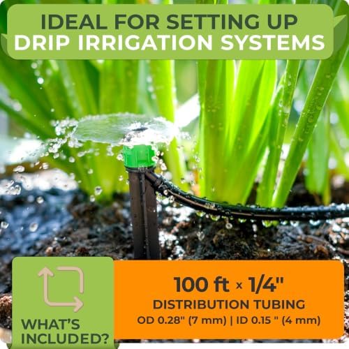 CARPATHEN 1/4" Irrigation Tubing Parts for Drip Irrigation Watering System