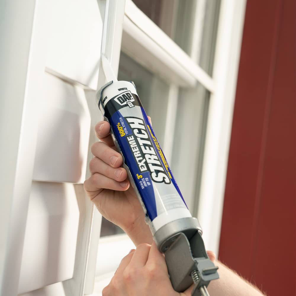 DAP Extreme Stretch Acrylic Urethane Premium Elastomeric Sealant, White, 10.1 Oz (7079818715)