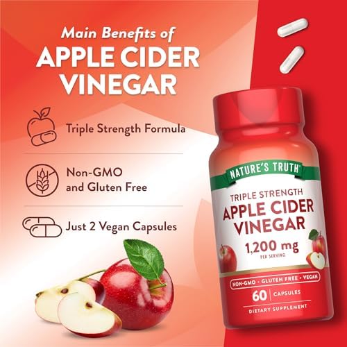 Nature's Truth Apple Cider Vinegar Vegan Capsules | 1200mg