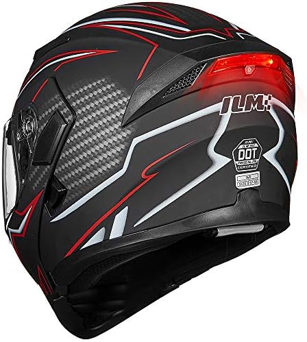 ILM Motorcycle Dual Visor Flip up Modular Full Face Helmet DOT Model 902/902L