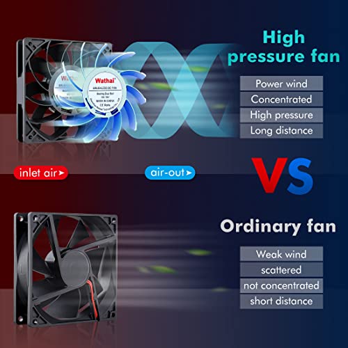 Wathai 120mm x 25mm 12V High Pressure CFM Fan DC Brushless Cooling Fan