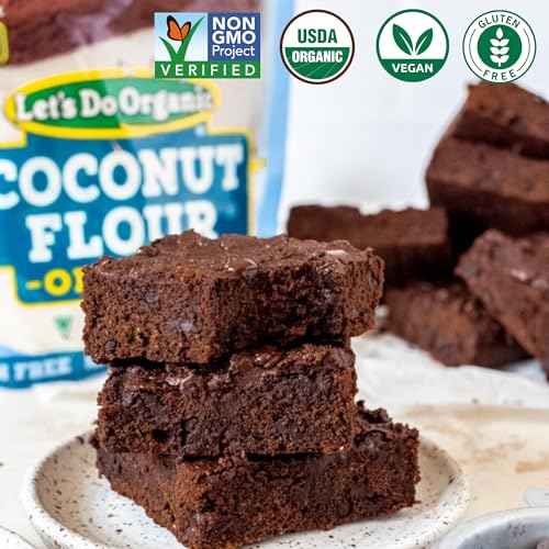 Let's Do Organic Coconut Flour, For Baking, Gluten Free - 16 Oz (Pack of 6) | Wheat Flour Alternative, High in Fiber & Protein, Non-GMO Project Verified, USDA Organic