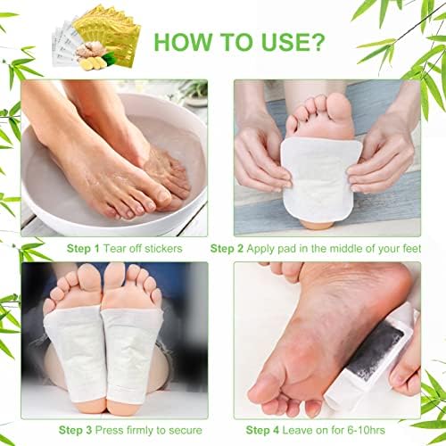 Foot Pads, 120 Pads Outgeek Natural Foot Pad for Foot and Body Care Sleep & Feel Better All Natural 60 Pack
