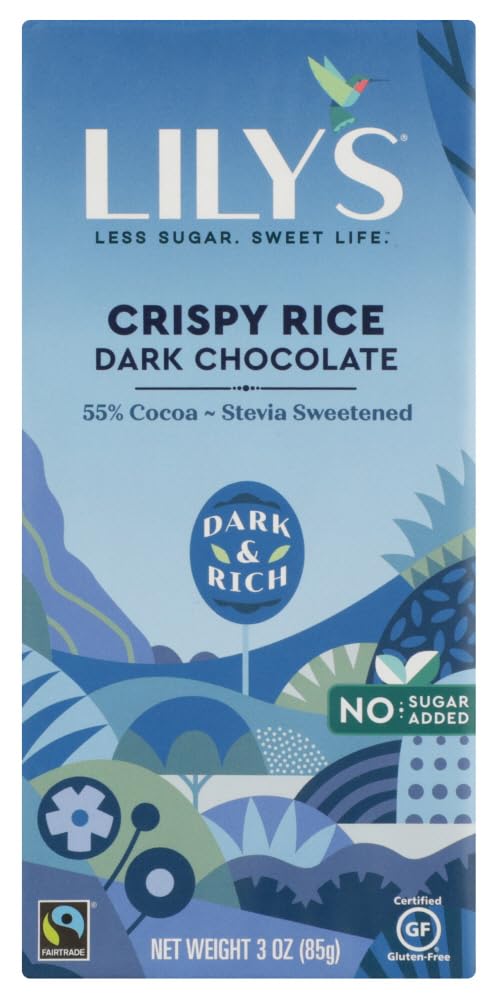 Lily'S Dark Chocolate With Stevia Crispy Rice 3 Oz (Pack of 12) - Pack Of 12