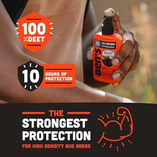 Ben's 100 DEET Tick & Insect Repellent Pump Spray, 3.4 fl oz, 2 Pack | Maximum Strength 100% DEET Formula Offers 10 Hours of Protection with No Alcohol or Other Additives for Adults & Children