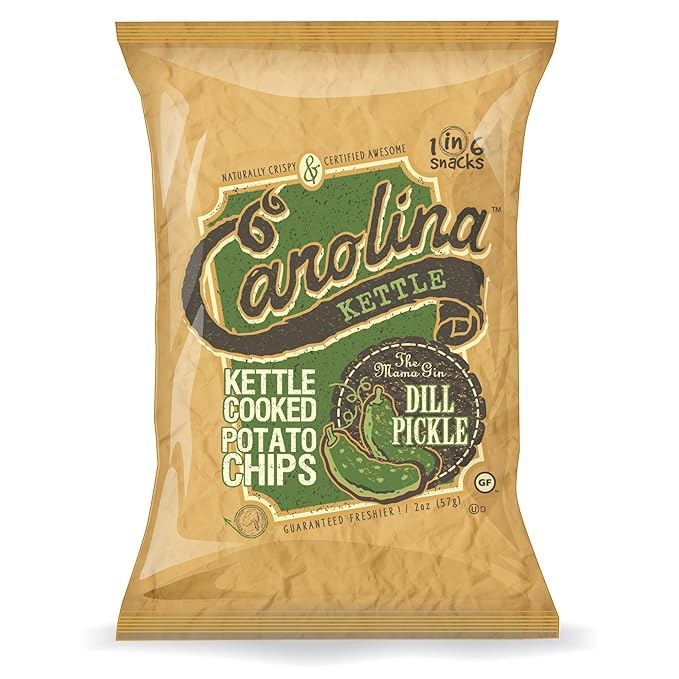 Carolina Kettle Chips | Kettle Cooked Potato Chips | Kosher - Gluten Free Chips Fit For Healthy School Snacks | With Irresistible Crunch and Bold