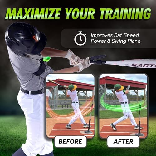 Baseball/Softball Hitting Trainer – Swing Trainer Aid for Batting & Hitting Practice – Baseball Training Equipment to Improve Bat Speed