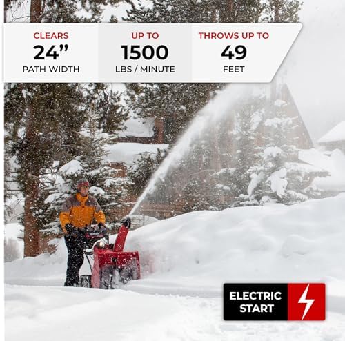 Honda HSS724 23.8-Inch Two Stage Snow Blower with Electric Start and Track Drive