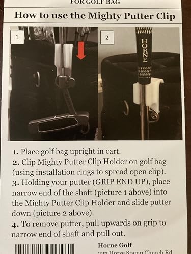 Mighty Putter Clip Holder for the Golf Bag