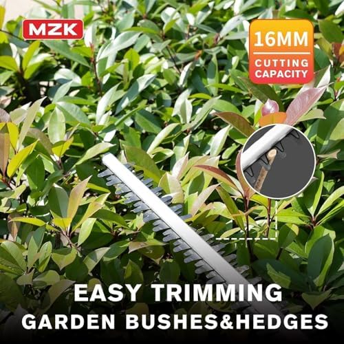 MZK 20V 22-Inch Cordless Hedge Trimmer with 2 x 4Ah Batteries