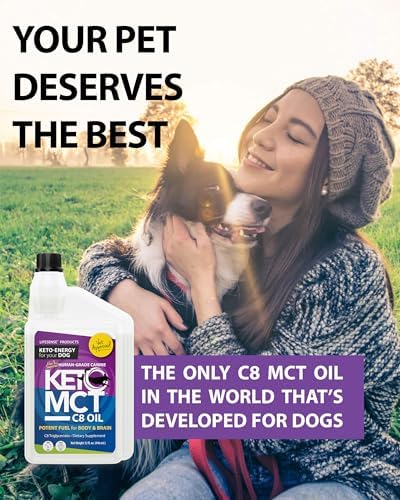 LifeSense C8 MCT Oil for Dogs | Sourced from Coconut Oil | Dog Optimal Fuel for The Brain and Body | Human Grade | Non-GMO| Keto-Friendly