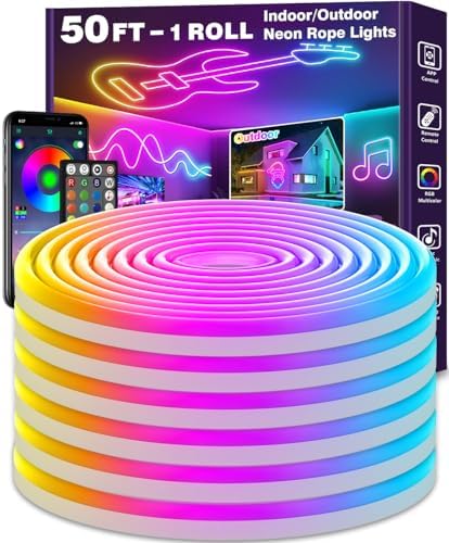 100ft Led Strip Lights, Long Smart Led Light Strips Music Sync 5050 RGB Color Changing Rope Lights