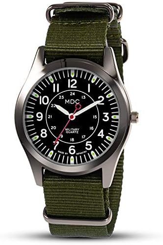 Infantry MDC Mens Military Field Watch, Japanese Quartz, Slip-Thru Nylon