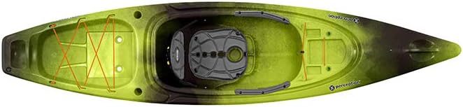 Perception Sound 10.5 | Sit Inside Kayak for Fishing and Fun | Two Rod Holders | Large Rear Storage