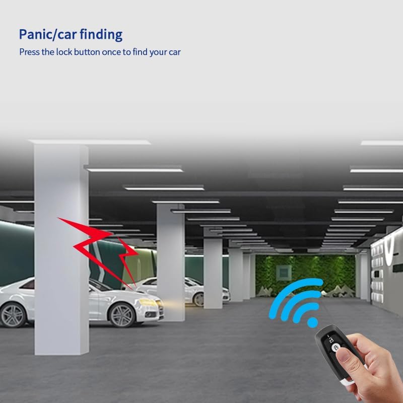 EC002-FO2-NS smart Key Passive keyless Entry Kits with Push Start Button Remote Start PKE Lock and Unlock DC12V