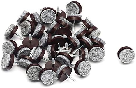 Furniture Felt Pads Nail-on Heavy Duty Felt Pad Chair Sliders Round Chair Leg Floor Protectors 1" Furniture Leg Protector 24 Pack